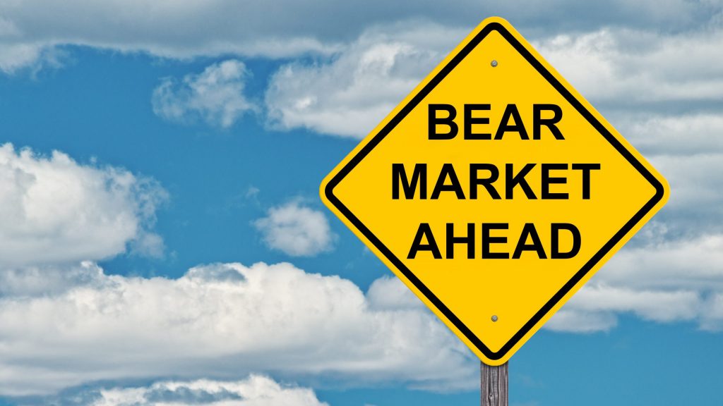 Bear Market Ahead Caution Sign