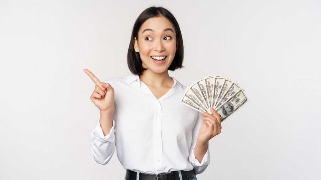 happy woman get personal loan funded