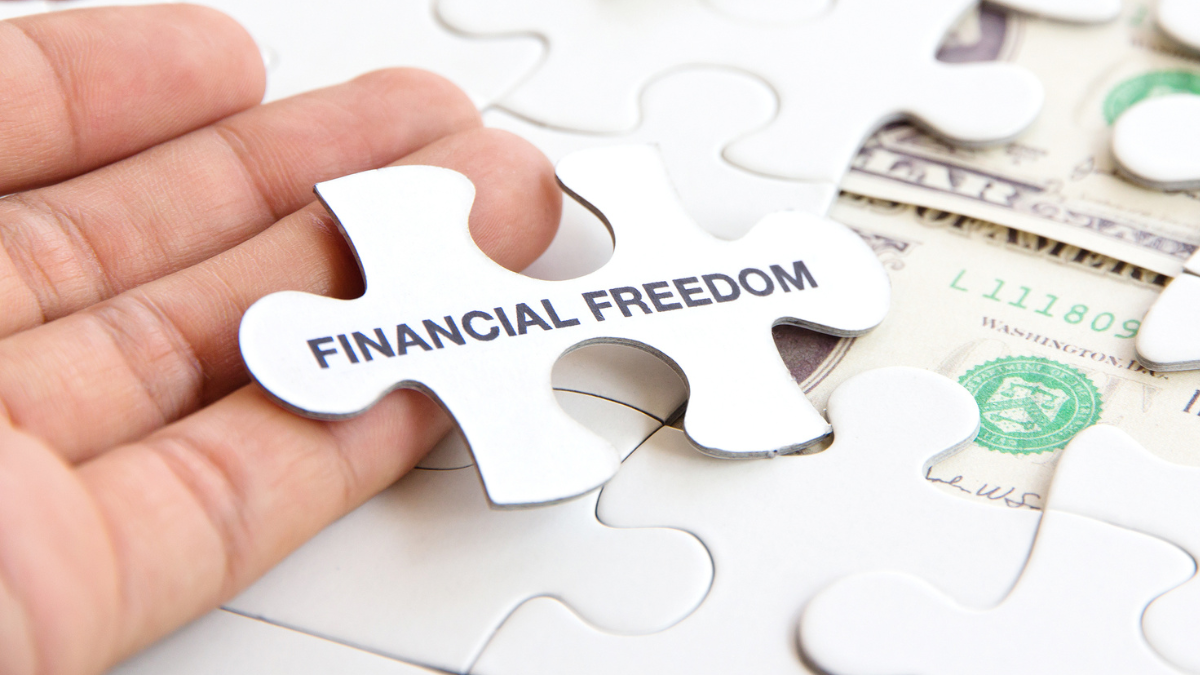 financial freedom concept puzzle