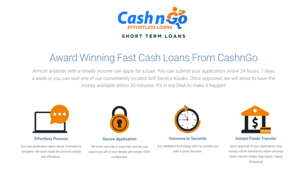 Cashngo Loans home page
