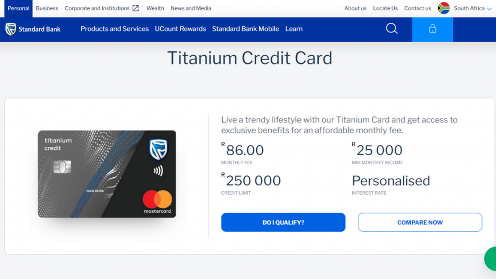 Standard Bank Titanium Card