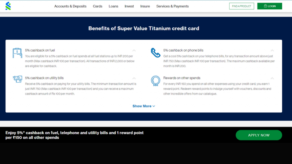 Super Value Titanium credit card
